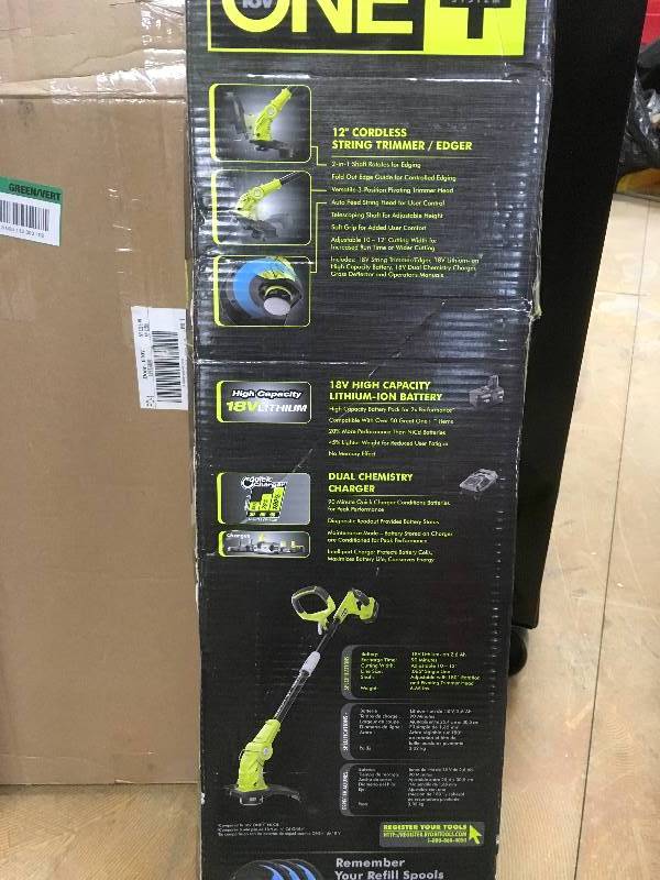 Ryobi One 18V Lithium 12 Cordless String Trimmer