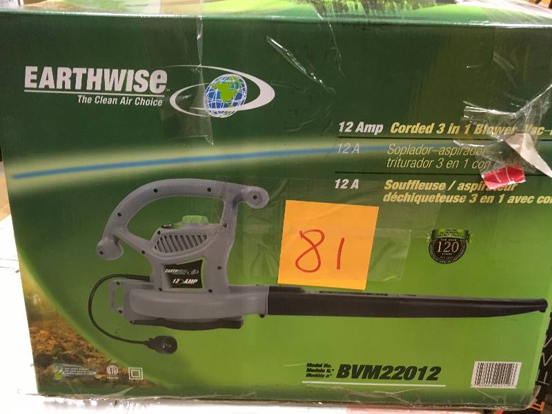 Earthwise 12 Amp Corded 3 in 1 Blower-Vac-Mulcher