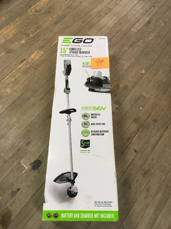 EGO 15 in. 56-Volt Lithium-ion Electric Cordless String Trimmer with Rapid Reload Head, Battery and Charger Not Included in like new condition