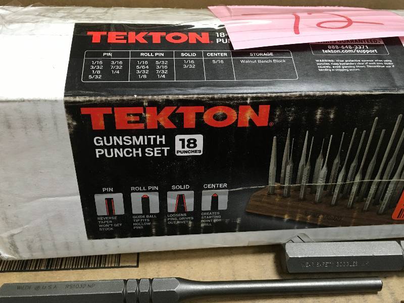 Tekton Gunsmith Punch Set- 18 Punches not used