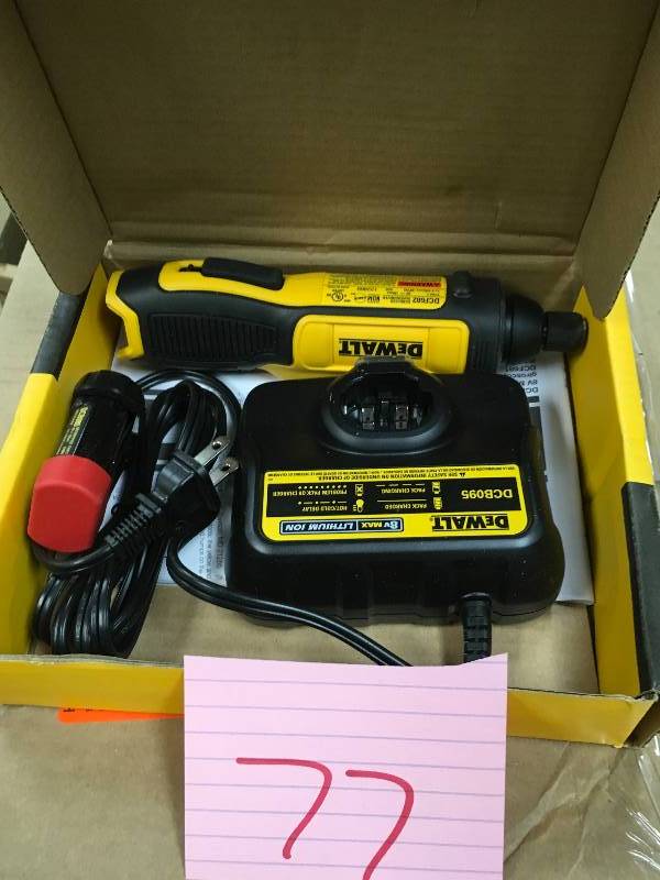 DeWalt 8V Max Lithium-Ion Gyroscopic Inline Screwdriver Kit in working conditions