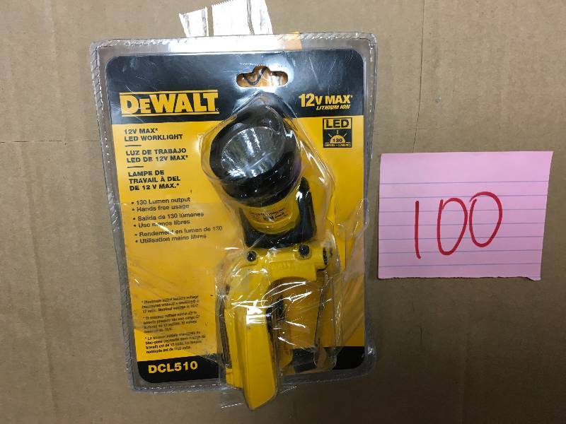 DeWalt 12V Max LED Worklight- Tool Only in working conditions