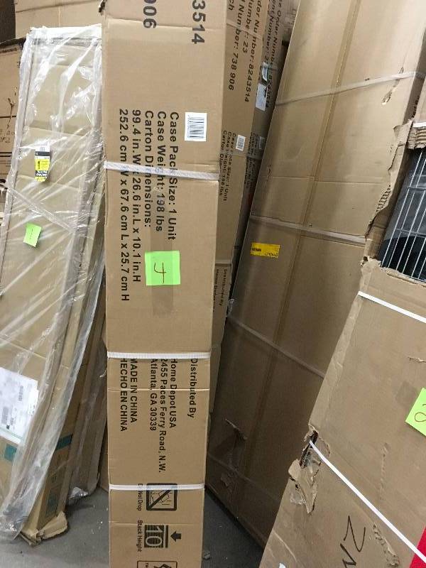 Husky 8 ft. Solid Wood Top Workbench Open box never used