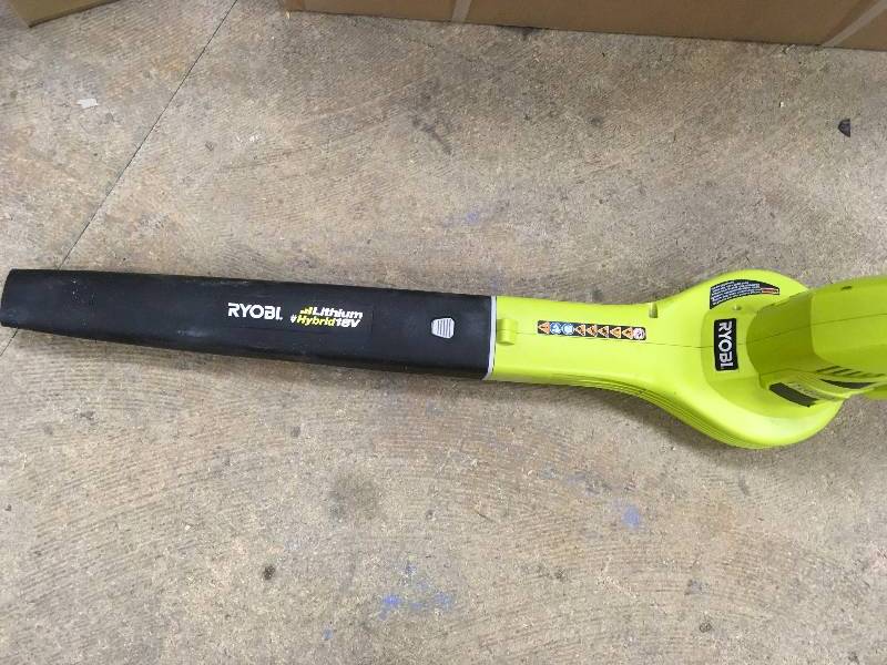 Ryobi One 150MPH 200CFM 18-Volt Lithium-Ion Hybrid Leaf BlowerSweeper- Tool Only in working conditions