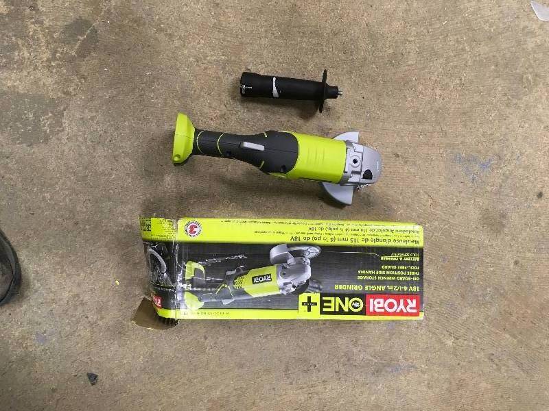 Ryobi One 18-Volt Lithium-Ion 4-12 in. Angle Grinder -Tool Only in working conditions