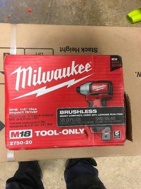 Milwaukee M18 18-Volt Lithium-Ion Brushless Cordless 14 in. Cordless Impact Driver Kit (Tool-Only) used in working conditions