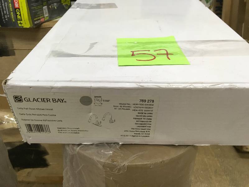 Glacier Bay Carla Single - Handle Pull-Down Sprayer Kithcen Faucet in Stainless Steel Not used
