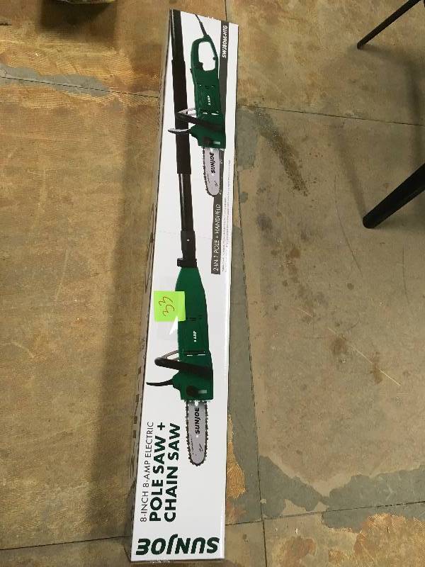 Sun Joe 8-inch 8 Amp Electric Pole Saw  Chain Saw New