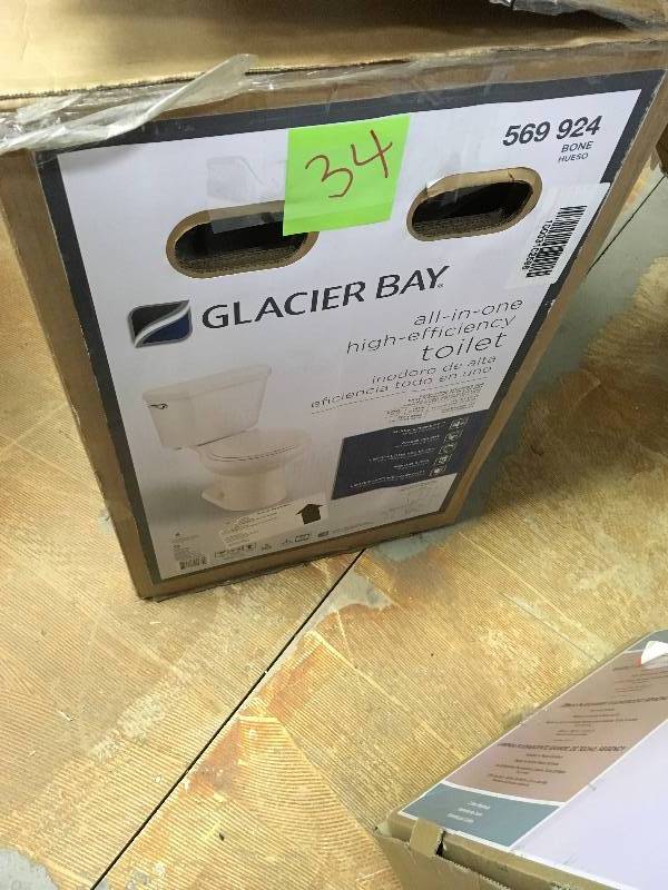 Glacier Bay All-in-one High-Efficency Toilet -Bone Open box never used