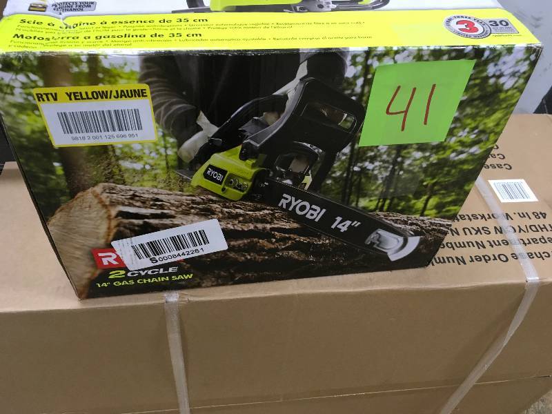 Ryobi 3714 14 in. 2 Cycle Gas Powered Chain Saw in working conditions