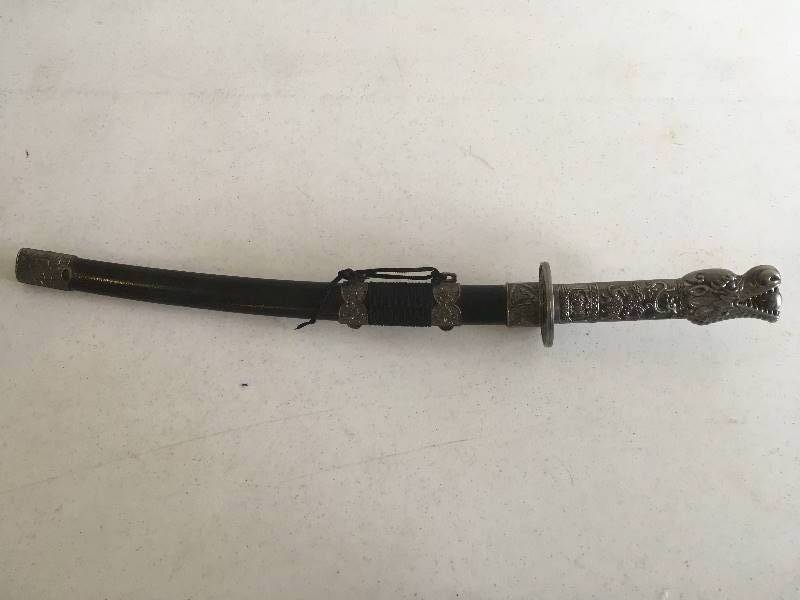 lot 75 image: Decorative Sword with Dragon Handle
