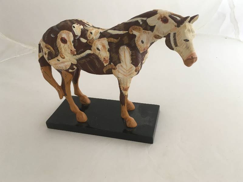 lot 89 image: Painted Ponies Limited Edition Oxen Head Decorated