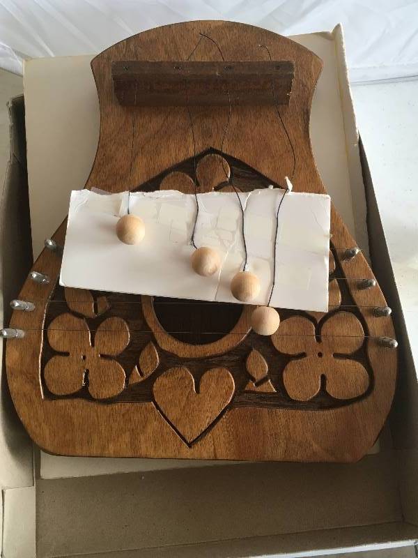 lot 94 image: Carved Wooden Door Harp
