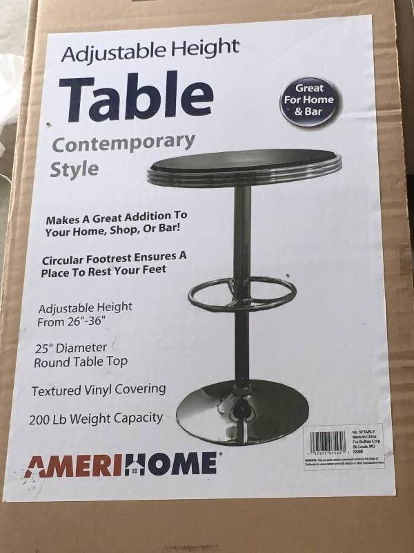 lot 104 image: Soda Fountain Table - Adjustable Height