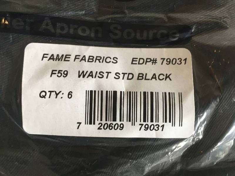 lot 115 image: 5 New Fame Black Aprons