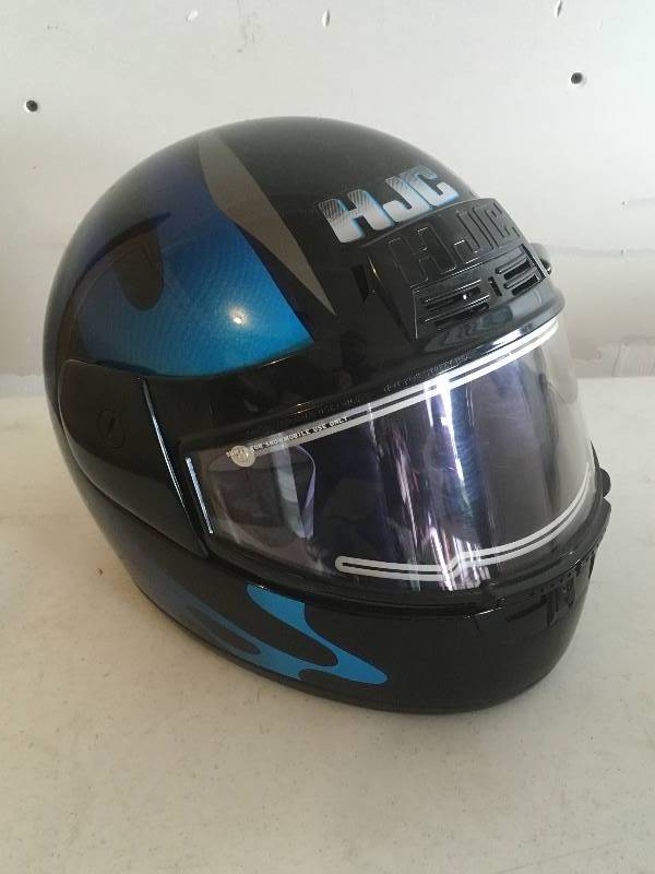 lot 129 image: HJC Blue Black Helmet XXL DOT
