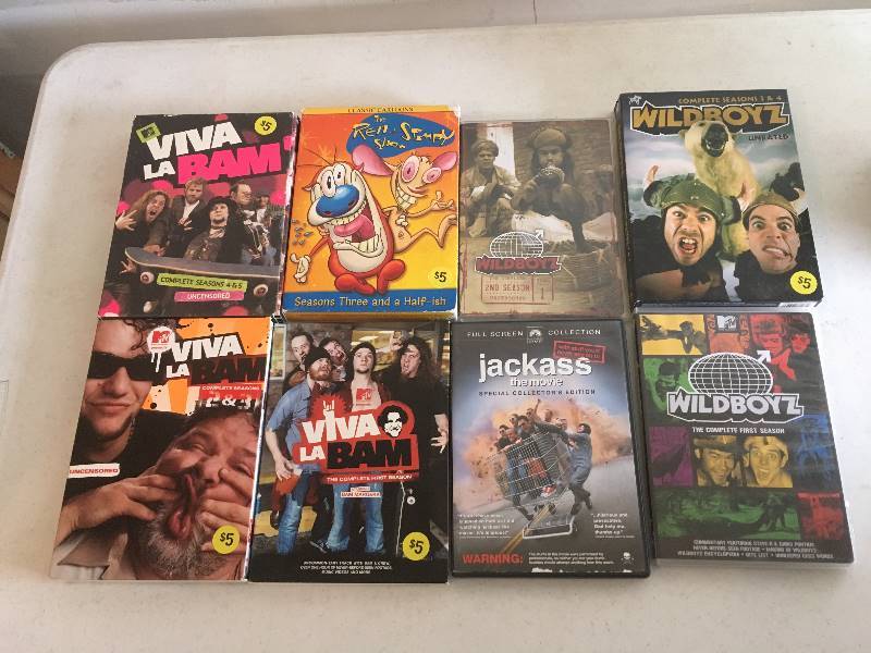 lot 142 image: DVDs Ren & Stempy, Wildboyz, Jackass, Viva La Bam
