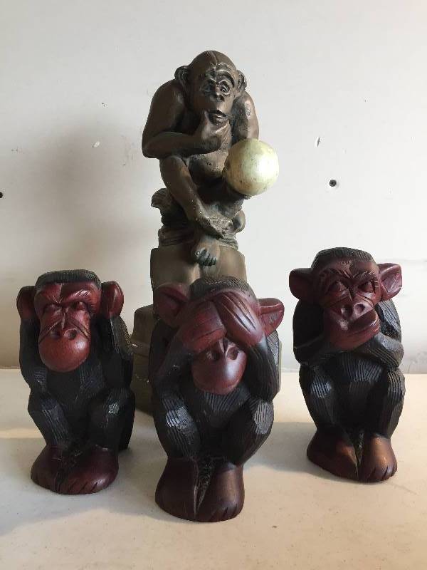 lot 219 image: Monkey Figures