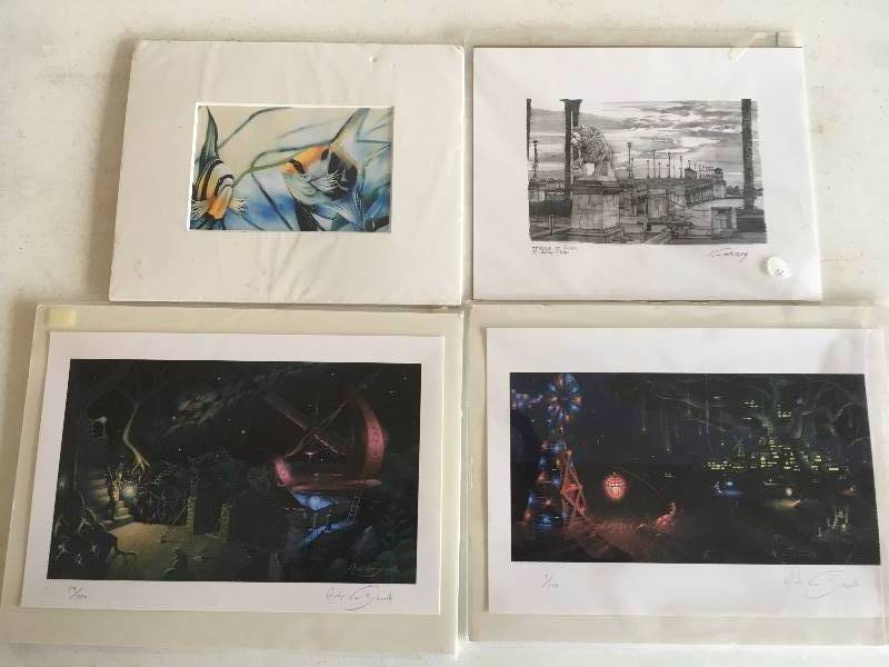 lot 306 image: Unframed Prints Signed Numbered