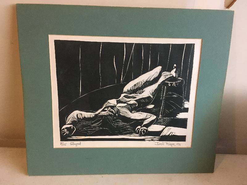 lot 328 image: Unframed Print Staged Del Riego 825