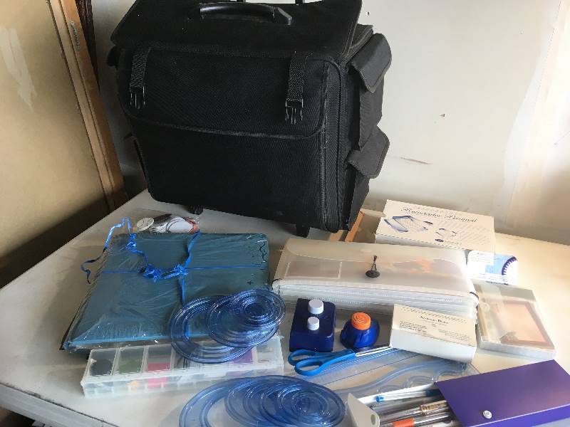 lot 239 image: Creative Memories Supplies & Suitcase