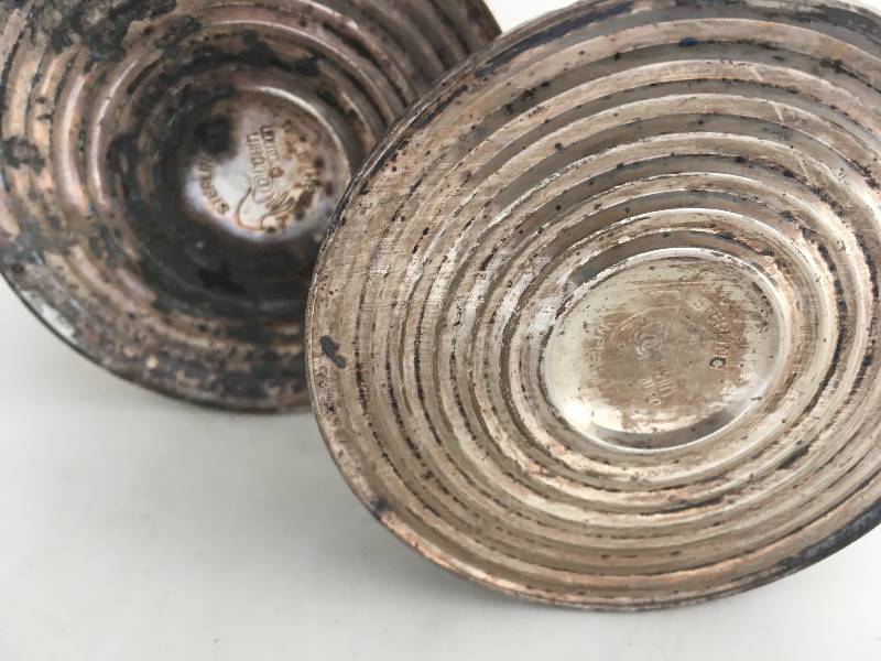 lot 266 image: Sterling Silver Candle Holders