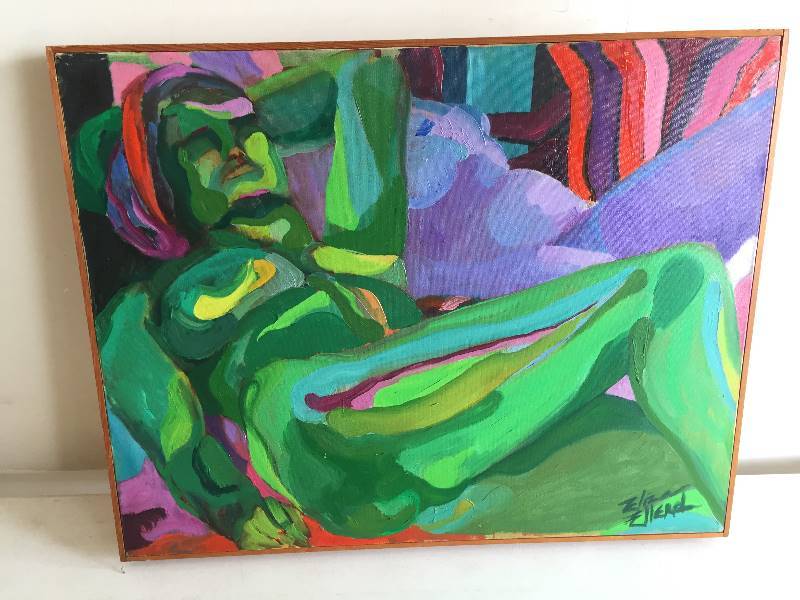 lot 20 image: Framed Painting on Canvas