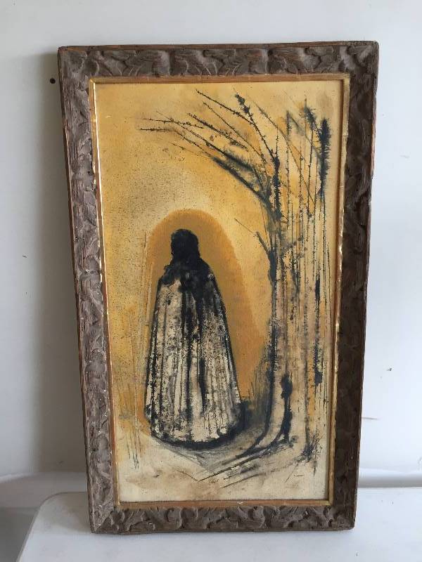 lot 21 image: Framed Picture Flaherty Carved Frame