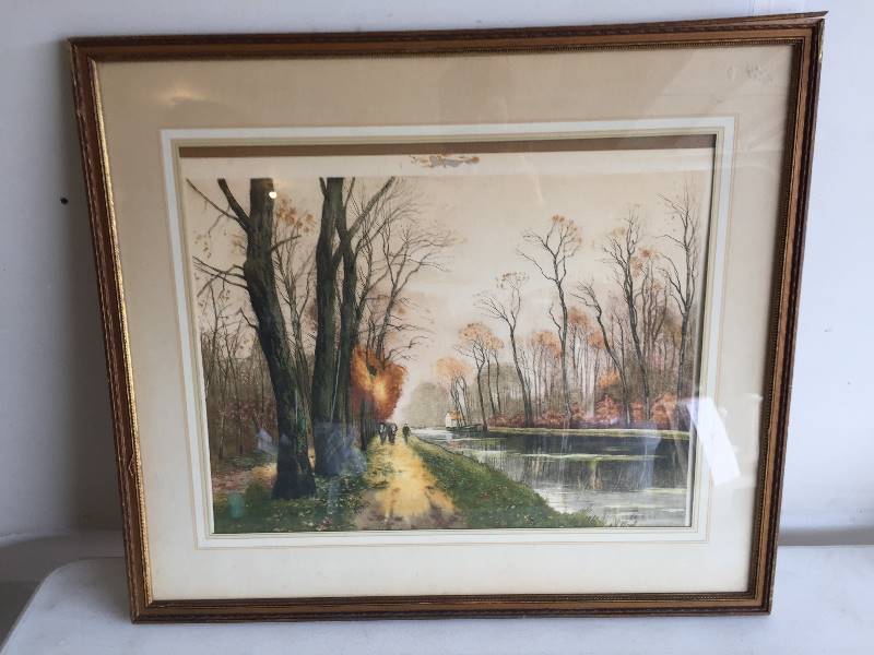 lot 28 image: Framed Landscape Print