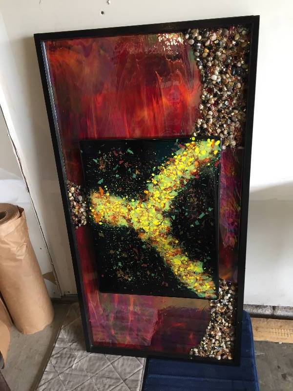 lot 29 image: Framed Mosaic Mixed Media Picture