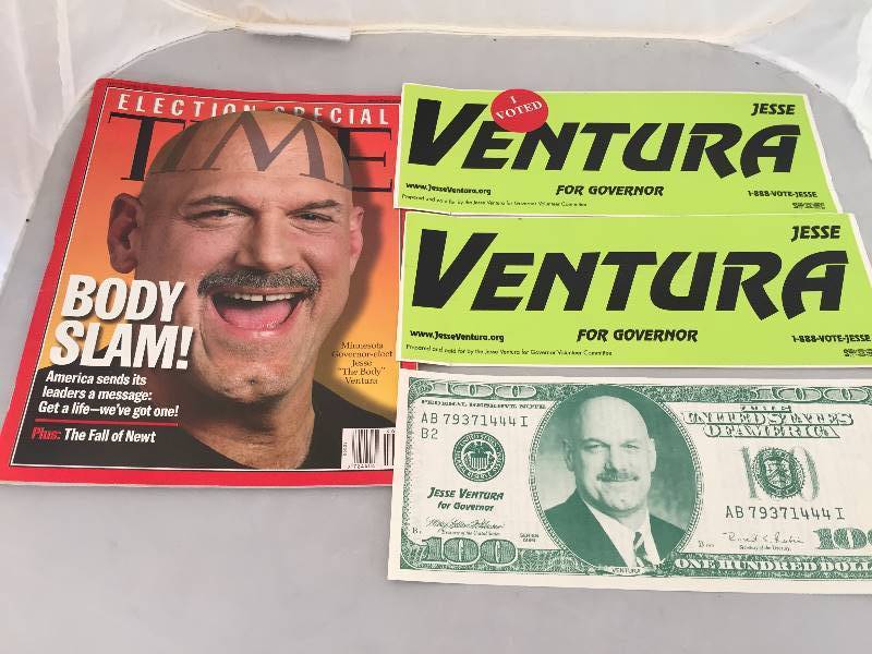 lot 334 image: Jesse Ventura for Govenor Memorabilia