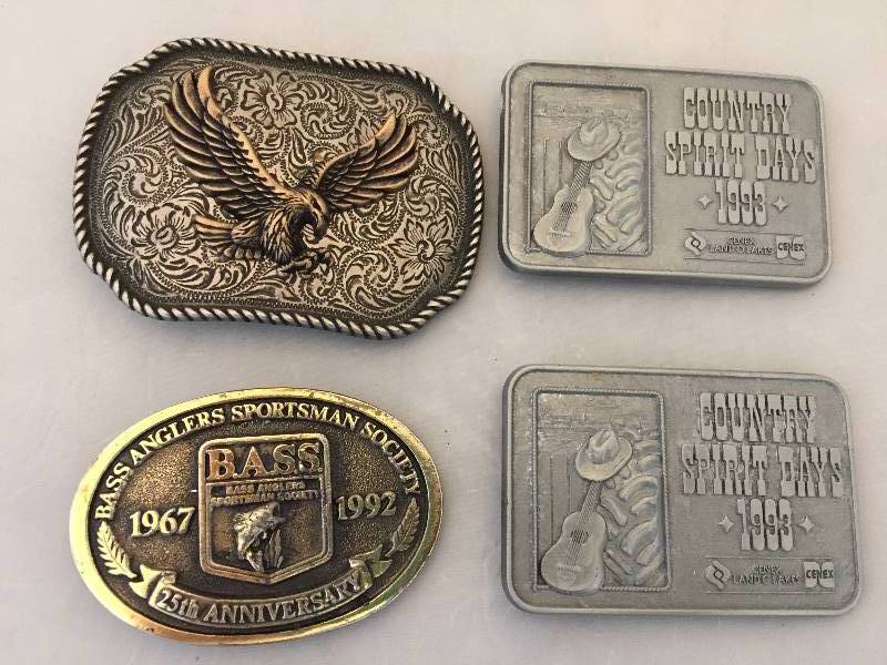 lot 341 image: 4 Belt Buckles