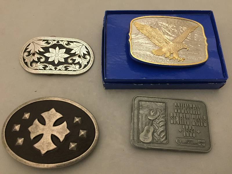 lot 359 image: 4 Belt Buckles