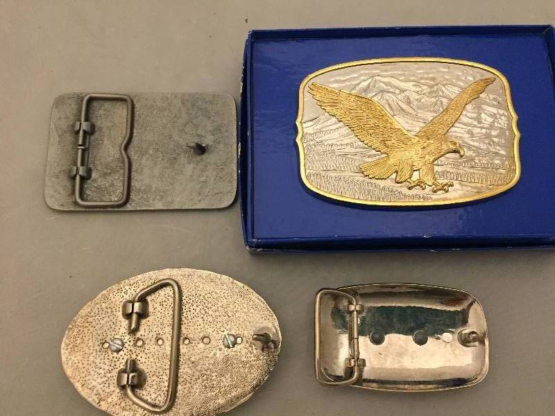 lot 360 image: 4 Belt Buckles