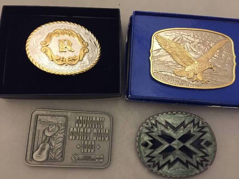 lot 361 image: 4 Belt Buckles
