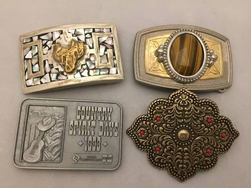 lot 362 image: 4 Belt Buckles