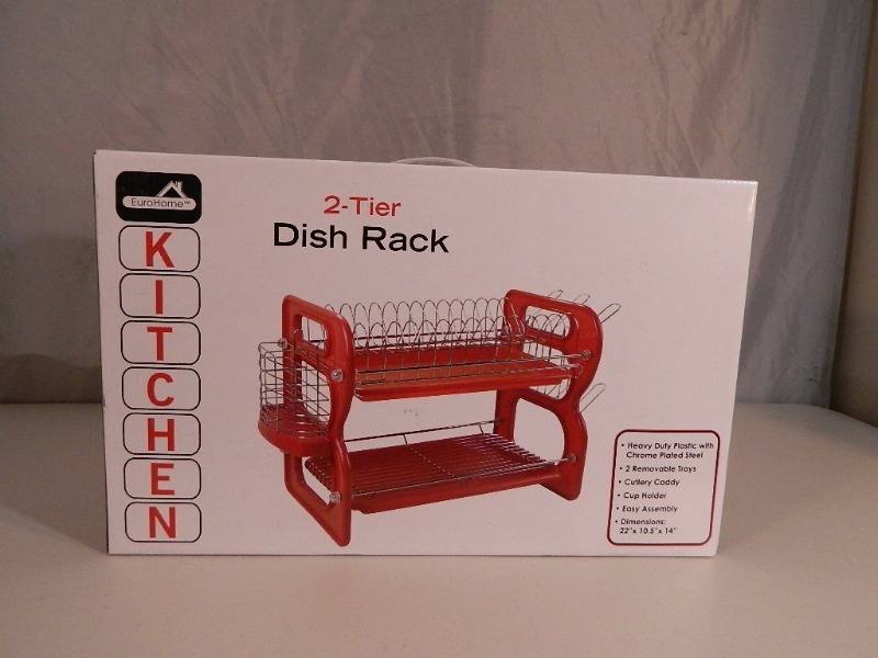 lot 29 image: New Red 2 Tier Dish Rack