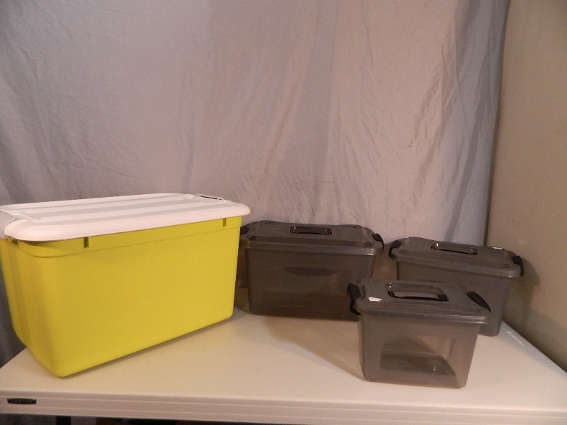 lot 58 image: 4 New TotesStorage Containers with Lids