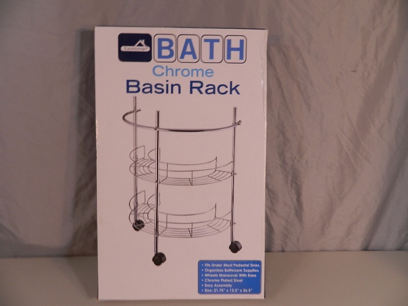 lot 113 image: New Bath Chrome Basin Rack