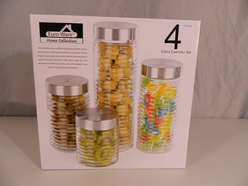 lot 138 image: New Glass Canister Set