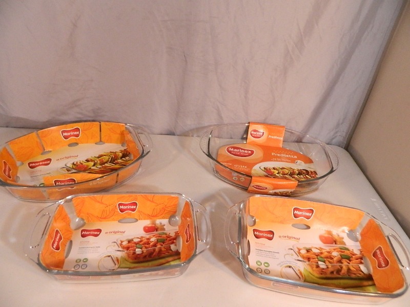 lot 179 image: 4 New Glass Baking Dishes