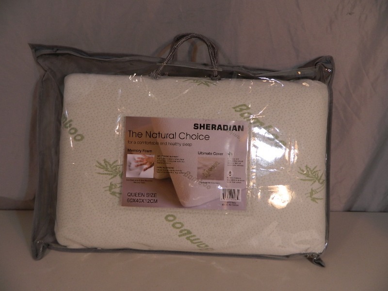 lot 208 image: New Bamboo Memory Foam Pillow