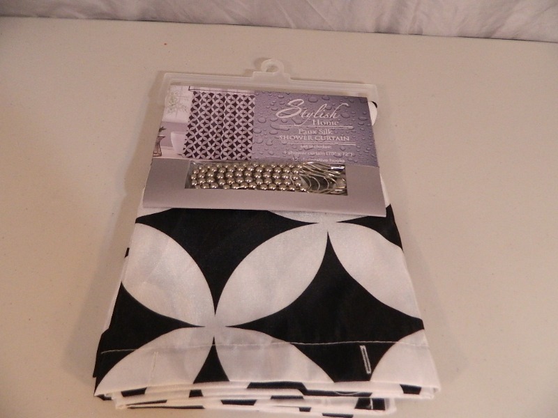 lot 227 image: New Shower Curtain with Hooks
