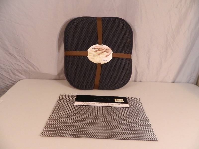 lot 228 image: New Memory Foam Cushions and New Placemats