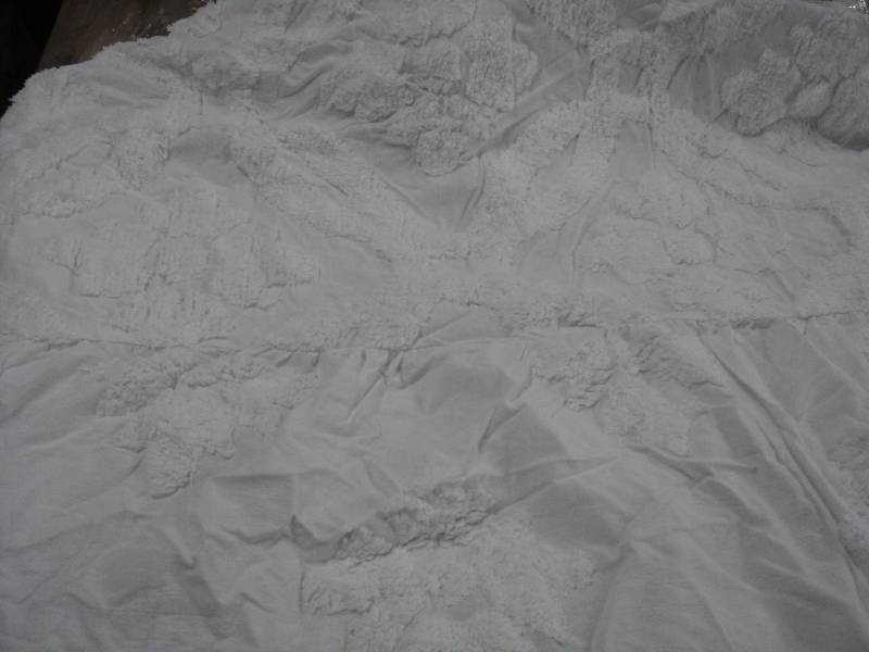 White chenille full size bedspread...