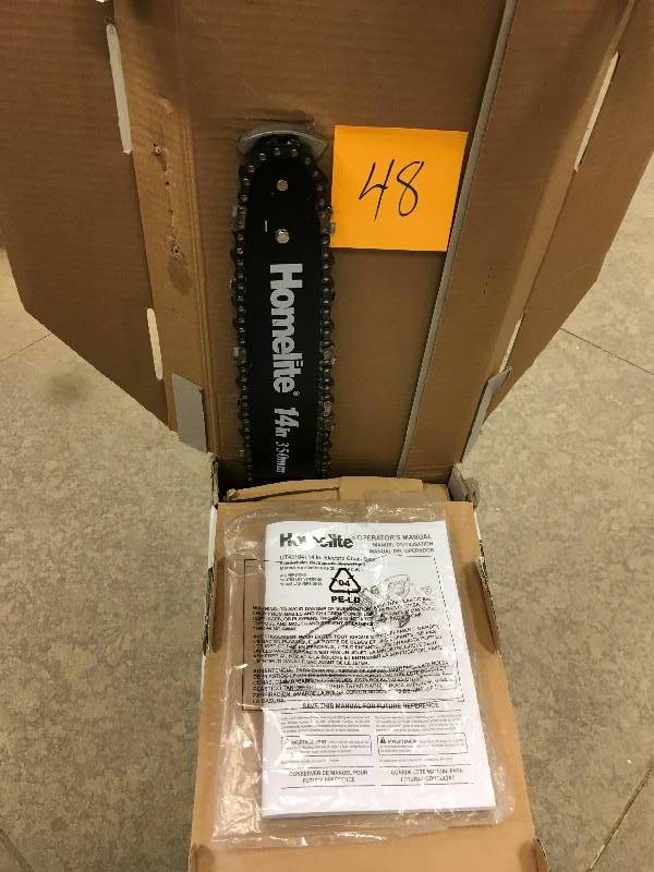Homelite 14in. 9 Amp Electric Chain Saw In working conditions