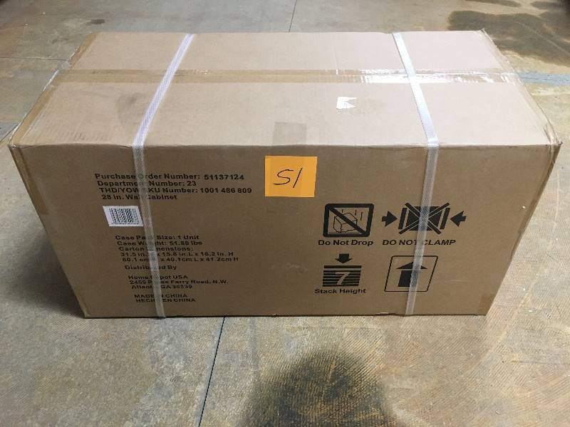 Husky 29 in. H x 28 in. W x 12 in D Steel Garage Wall Cabinet Black never used