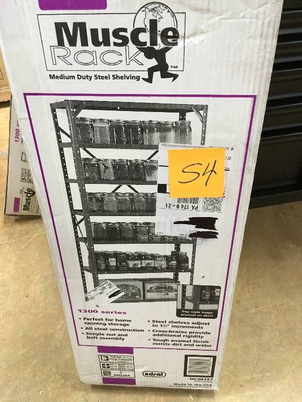 Edsal Steel 7-Shelf Shelving Unit, 750lb Capacity in good conditions