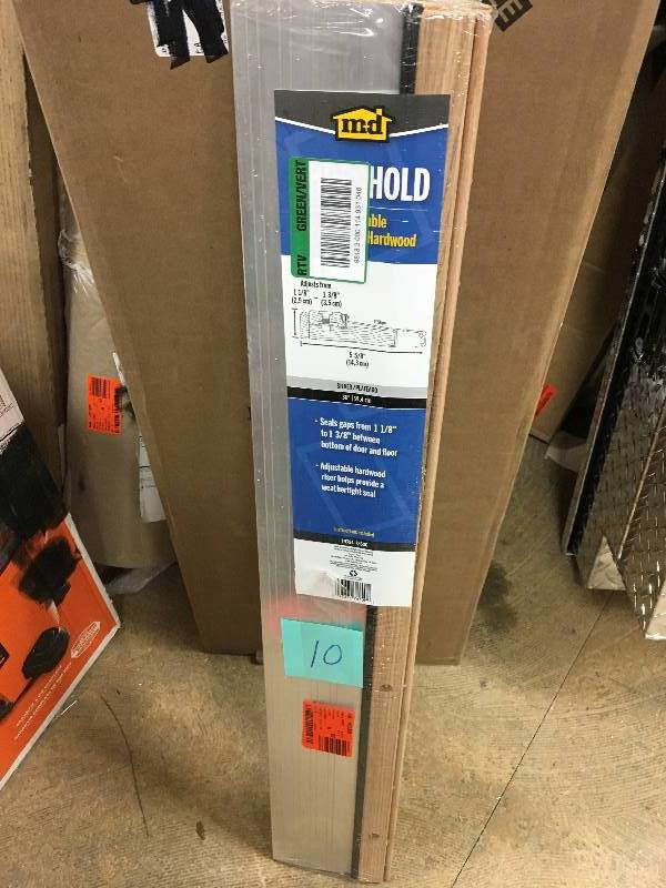 lot 10 image: MD Products 36 Aluminum Mill Adjustable Sill Threshold Not used