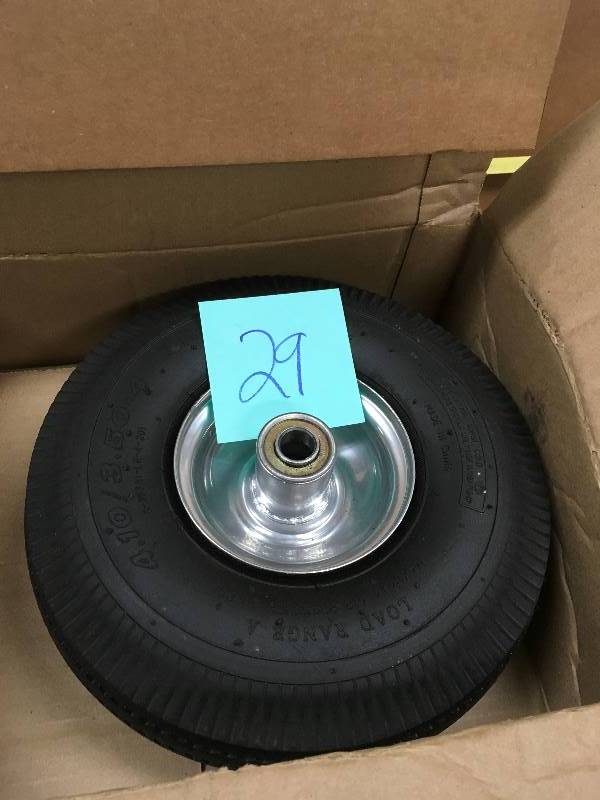 lot 29 image: Milwaukee 10 in. Pneumatic Wheel Open box never used